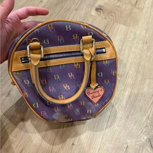 RARE Vintage Dooney & Bourke
Multicolor Logo Purple Backpack Pink famous emblem